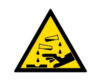 Panneau Danger- Substance corrosive - W016 - norme ISO 7010 PVC 2 mm 315 mm