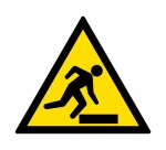 Panneau Danger- Attention au Trébuchement - W007 - ISO 7010 PVC 2 mm 315 mm