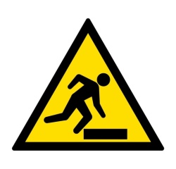 Panneau Danger- Attention au Trébuchement - W007 - ISO 7010