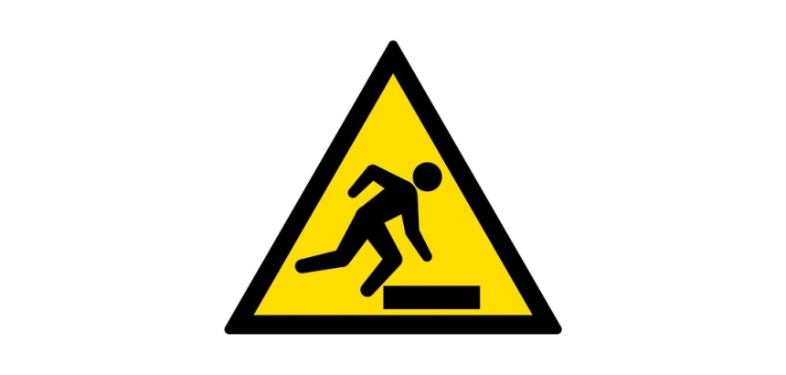 Panneau Danger- Attention au Trébuchement - W007 - ISO 7010 PVC 2 mm 315 mm