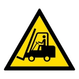 Pictogramme danger W014 - Chariot élévateur - ISO 7010 PVC 2 mm 100 mm