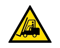 Pictogramme danger W014 - Chariot élévateur - ISO 7010 Vinyle Souple Autocollant 200 mm