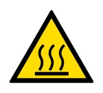 Signalétique de danger - Picto Surface Chaude - W017 - ISO 7010 PVC 2 mm 200 mm