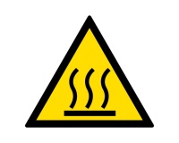 Signalétique de danger - Picto Surface Chaude - W017 - ISO 7010 PVC 2 mm 315 mm