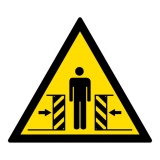 Signalétique de danger - Pictogramme Ecrasement - W019 - ISO 7010 PVC 2 mm 315 mm