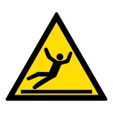 Signalétique de danger - Picto Surface glissante - W011 - ISO 7010 PVC 2 mm 315 mm