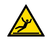 Signalétique de danger - Picto Surface glissante - W011 - ISO 7010 Vinyle Souple Autocollant 200 mm