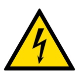 Signalétique de danger - Pictogramme Électricité - W012 - ISO 7010 PVC 2 mm 100 mm