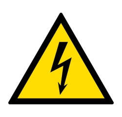 Signalétique de danger - Pictogramme Électricité - W012 - ISO 7010 Vinyle Souple Autocollant 50 mm