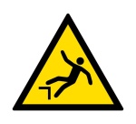 Adhésif - Danger : Chute avec Dénivellation - W008 - ISO 7010