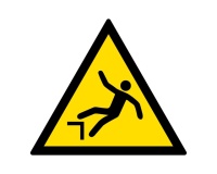 Adhésif - Danger : Chute avec Dénivellation - W008 - ISO 7010