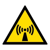 Signalétique danger W005 - Radiations non-ionisantes - ISO 7010 PVC 2 mm 315 mm