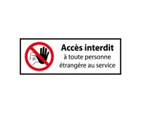 Panneau ISO 7010 - Entrée interdite - Pictogramme main 350 x 125 mm PVC 2 mm