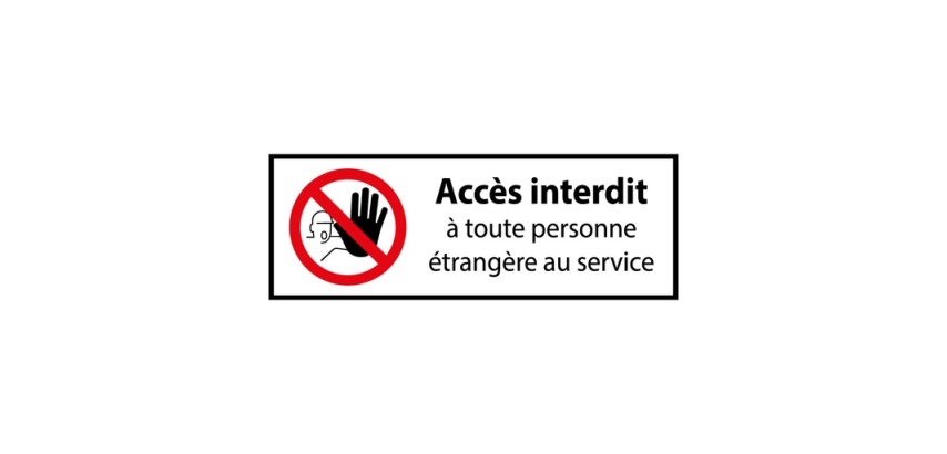 Panneau ISO 7010 - Entrée interdite - Pictogramme main