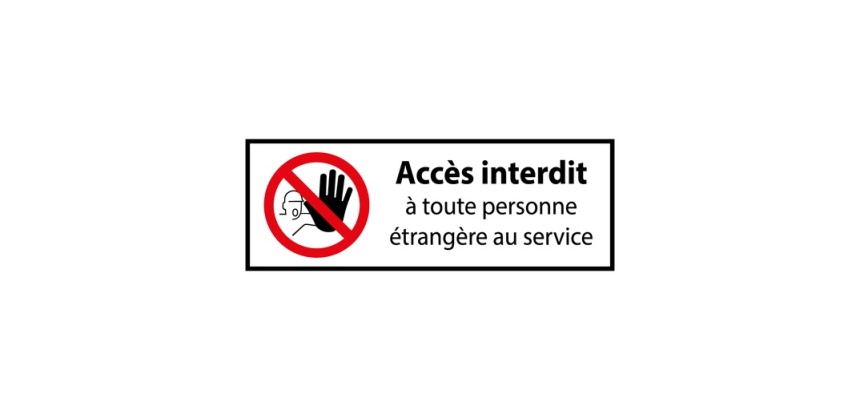Panneau ISO 7010 - Entrée interdite - Pictogramme main