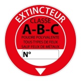 Panneau Extincteur Classe ABC Ø 200 mm Aludibond 3 mm