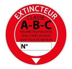 Panneau Extincteur Classe ABC Ø 200 mm