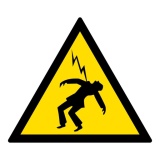 Signalétique de danger - Haute tension - W012 - ISO 7010 100 mm PVC 2 mm