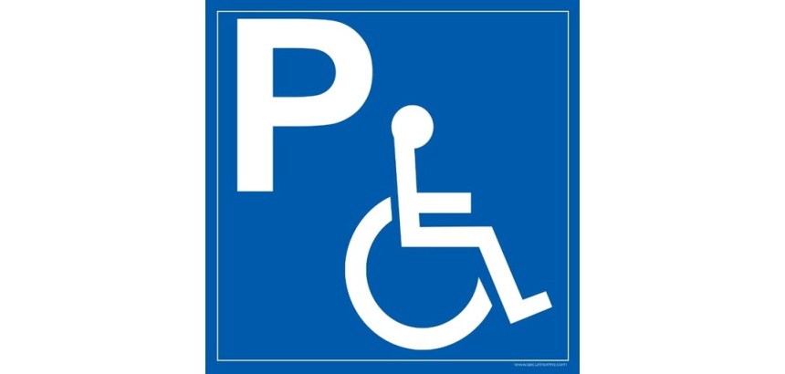 Panneau Parking PMR 500x500 mm en Aludibond Extérieur