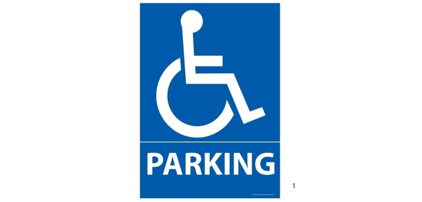 Panneau de signalisation Parking avec picto Handicapé pour ERP