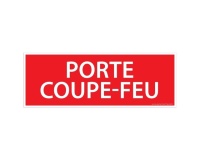 Panneau de signalétique "Porte coupe-feu" - 210 x 75 mm PVC 2 mm