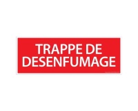 Panneau de signalétique "Trappe de Désenfumage" - 210 x 75 mm PVC 2 mm