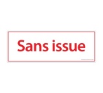 Panneau de signalétique - Picto Sans issue - 210 x 75 mm