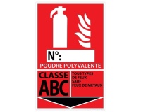 Panneau - Signalétique Extincteur Feux ABC - 160x250mm PVC 2 mm