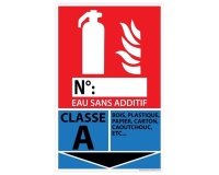 Panneau signalétique Extincteur pour Feux de Classe A - 160 x 250 mm Vinyle Souple Autocollant