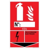 Panneau Feu d’origine électrique – Sécurité incendie – 160x250 mm PVC 2 mm