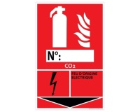 Panneau Feu d’origine électrique – Sécurité incendie – 160x250 mm PVC 2 mm