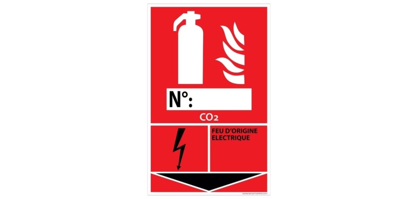 Panneau Feu d’origine électrique – Sécurité incendie – 160x250 mm Vinyle Souple Autocollant