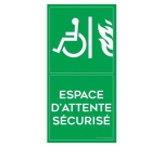 Panneau Espace d’attente sécurisé – Format portrait – ISO 7010