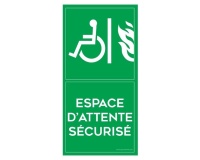 Panneau Espace d’attente sécurisé – Format portrait – ISO 7010
