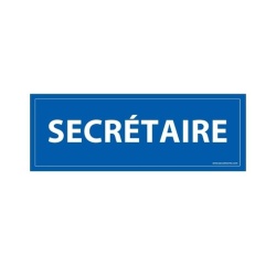 Panneau de signalisation - Pictogramme Secrétaire - 210 x 75 mm PVC 2 mm