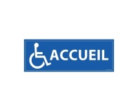 Panneau ACCUEIL + symbole PMR  - PVC