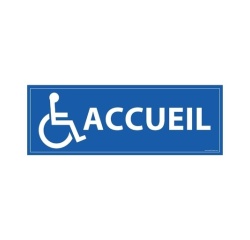 Panneau d'info - Accueil PMR - 210x75 mm Vinyle Souple Autocollant