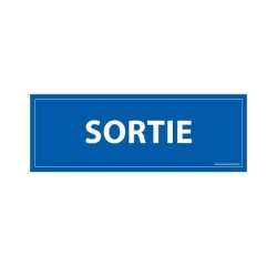 Panneau de sécurité - Signalisation Sortie - 210 x 75 mm PVC 2 mm