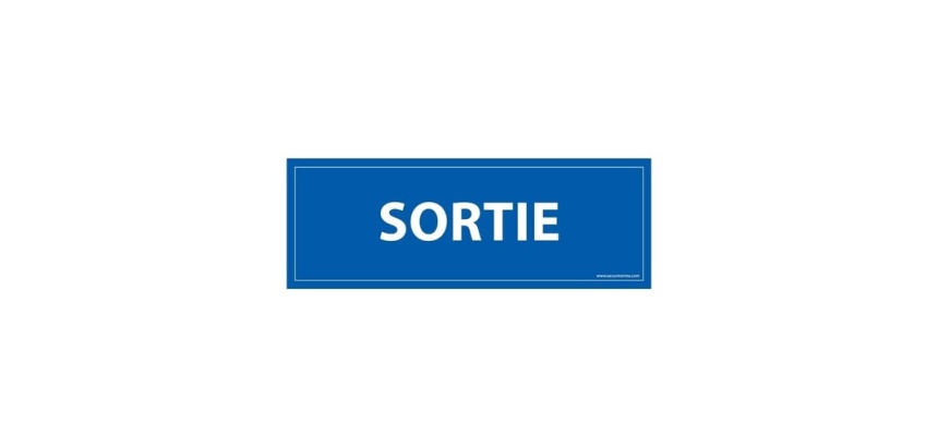 Panneau de sécurité - Signalisation Sortie - 210 x 75 mm PVC 2 mm