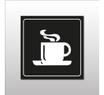 Panneau d'information - Cafétéria Tasse Chaude - Gravoply