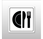 Signalétique restaurant - Pictogramme Restaurant - Gravoply