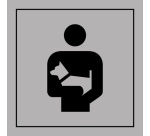 Panneau signalétique - Pictogramme Porter les chiens - Gravoply