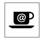 Pictogramme d'information - Cybercafé - ISO 7001 - Gravoply