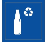 Panneau Tri Sélectif - Recyclage verre - ISO 7001 - Gravoply