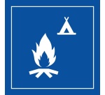 Pictogramme d'information - Feu de camp - ISO 7001 - Gravoply