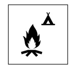 Pictogramme d'information - Feu de camp - ISO 7001 - Gravoply