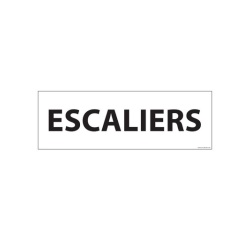 Signalétique d'information - Pictogramme Escaliers - 210 x 75 mm Vinyle Souple Autocollant Gris
