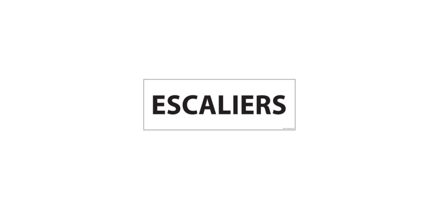 Plaque de porte ESCALIERS - 210 x 75 mm