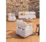 DE_Canapé Tamaris 3 places en aluminium écru 217 cm