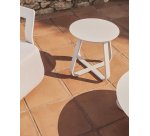 DE_Table auxiliaire d’extérieur Tamaris en aluminium écrue Ø 48 cm